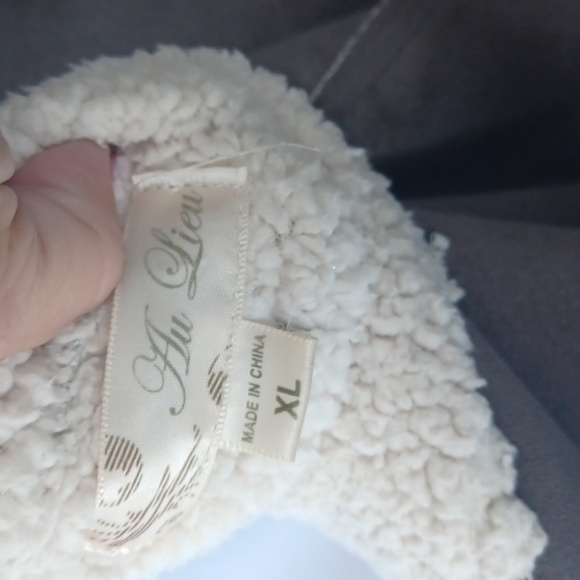 Au Lieu Suede jacket Sherpa size xlarge - Picture 6 of 8